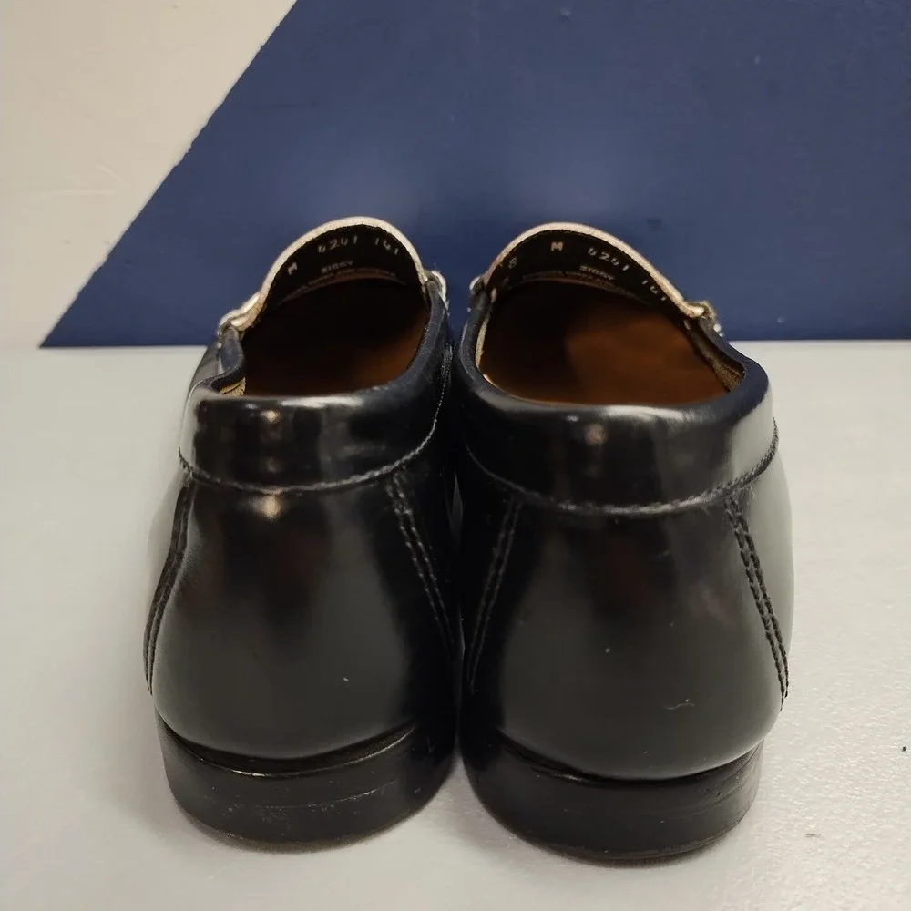 G.H. Bass Weejuns Ziggy Penny Loafers Womens Size 8M Black White Leather Slip On